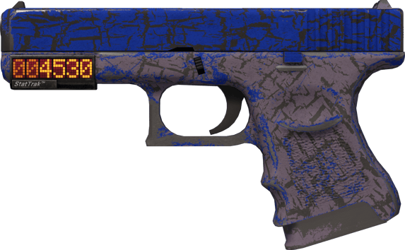 StatTrak™ Glock-18 | Blue Fissure (Consumato)