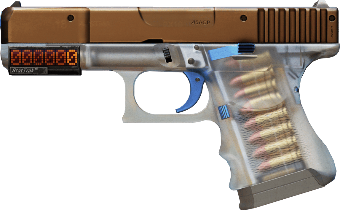 Preview image 1 of StatTrak™ Glock-18 | 투명 폴리머 (전투로 닳고 닳은)