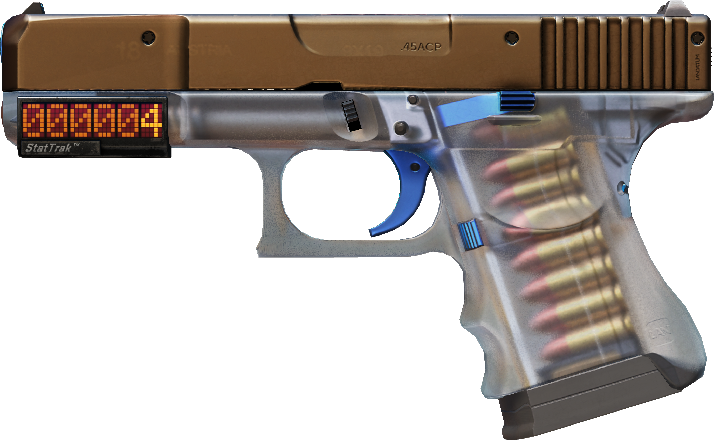 StatTrak™ Glock-18 | Polímero transparente (Casi nuevo)