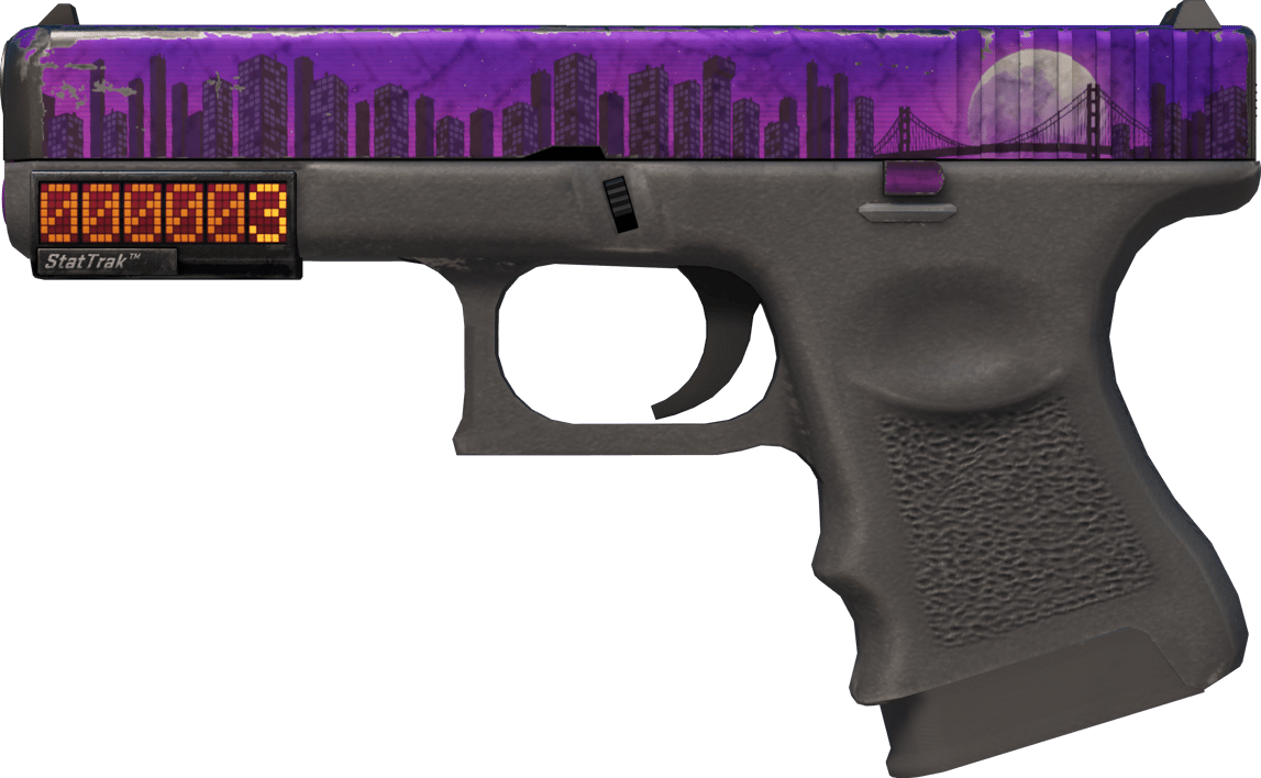 Preview image 1 of StatTrak™ Glock-18 | Moonrise (ถลอกปอกเปิกจากการรบ)