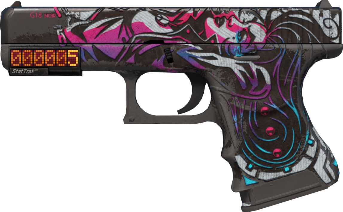 Preview image 1 of StatTrak™ Glock-18 | Neo-Noir (BS - Mòn qua thực chiến)