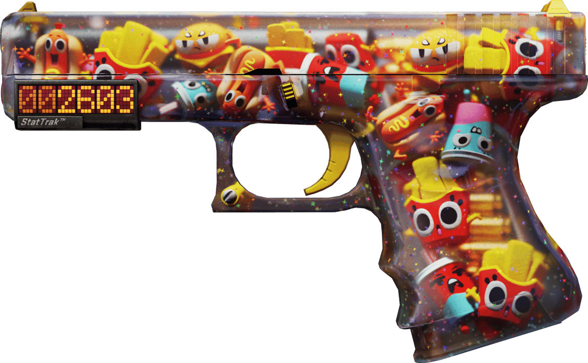 Preview image 1 of StatTrak™ Glock-18 | 零食派对 (久经沙场)