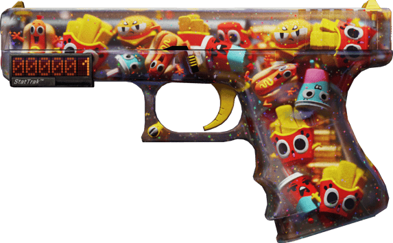 StatTrak™ Glock-18 | Snack Attack (มีรอยถลอกอย่างมาก)