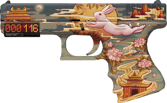 StatTrak™ Glock-18 | Lapin lunaire (Très peu usée)