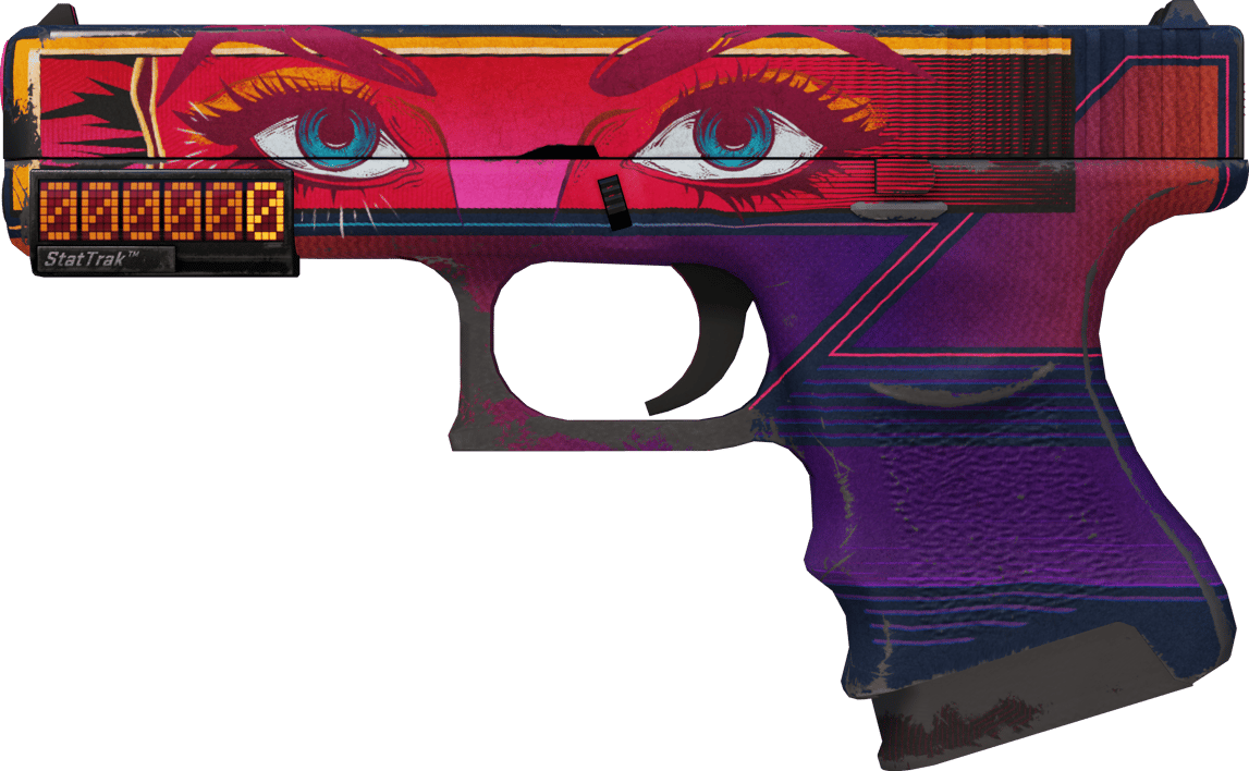 Preview image 1 of StatTrak™ Glock-18 | Vogue (かなり摩耗)