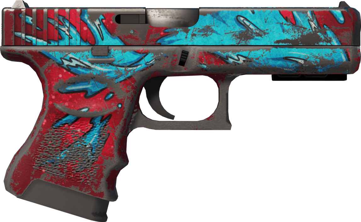 Preview image 2 of StatTrak™ Glock-18 | Water Elemental (Battle-Scarred)