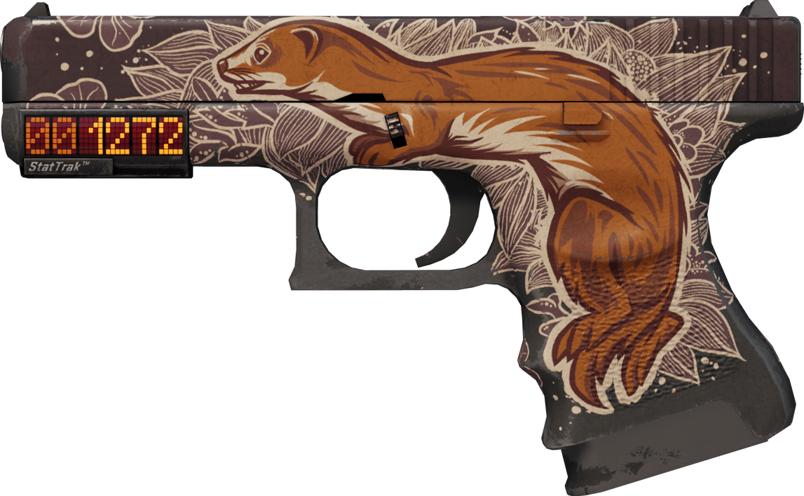 Preview image 1 of StatTrak™ Glock-18 | Weasel (มีรอยถลอกอย่างมาก)
