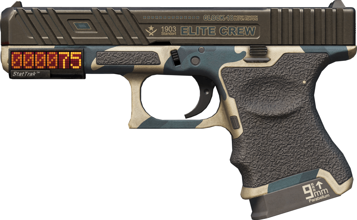 Preview image 1 of StatTrak™ Glock-18 | Winterized (かなり摩耗)