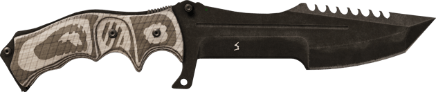 ★ StatTrak™ Jagdmesser | Schwarz laminiert (Abgenutzt)