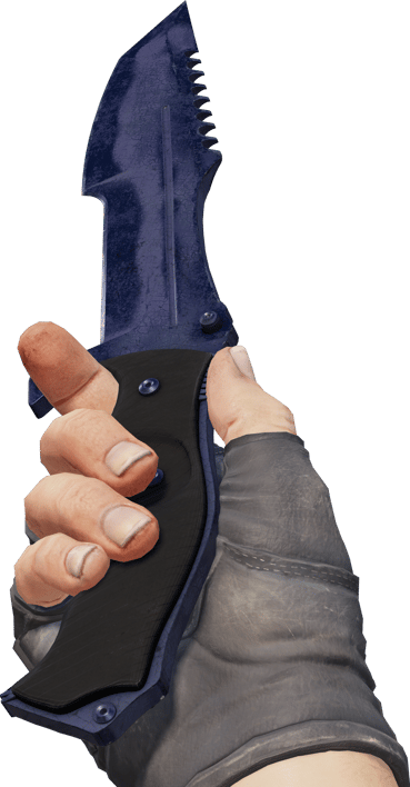 Preview image 3 of ★ StatTrak™ Coltello da cacciatore | Blue Steel (Segnato dalle battaglie)