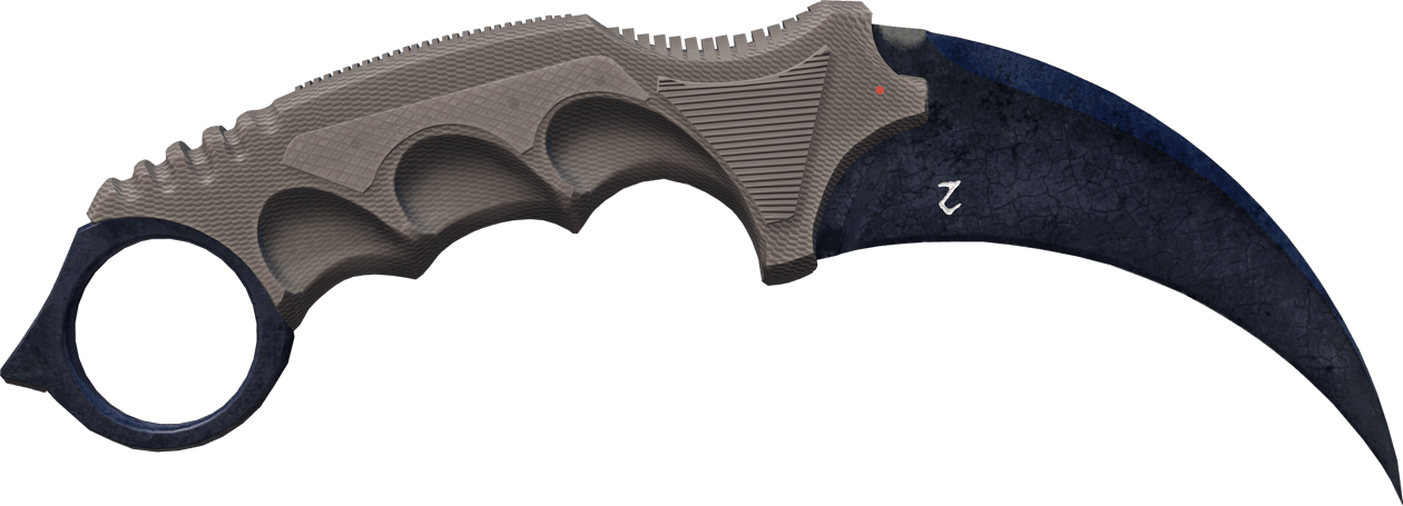 Preview image 2 of ★ StatTrak™ Karambit | Azul metalizado (Deplorable)