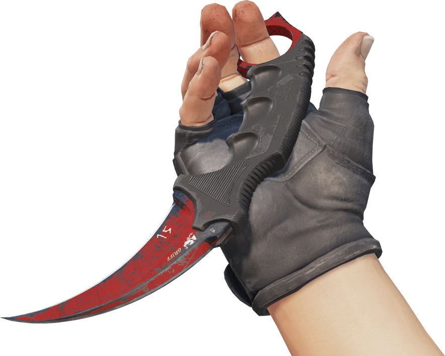 Preview image 3 of ★ StatTrak™ Karambit | Verenpunainen seitti (Reissussa rähjääntynyt)