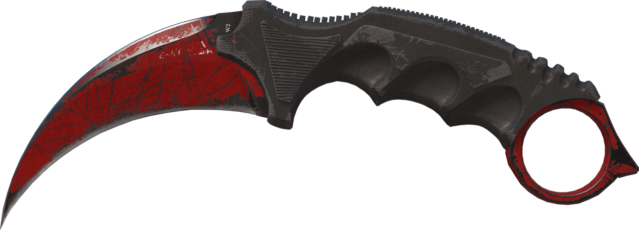 Preview image 1 of ★ StatTrak™ Karambit | Verenpunainen seitti (Reissussa rähjääntynyt)