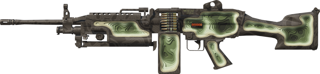 Preview image 1 of StatTrak™ M249 | Maastokartta (Vähän käytetty)