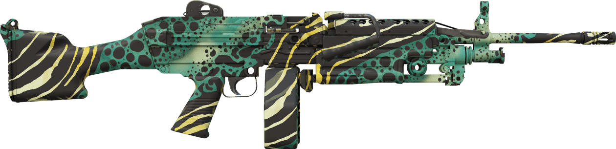 Preview image 2 of StatTrak™ M249 | Emerald Poison Dart (ใหม่จากโรงงาน)