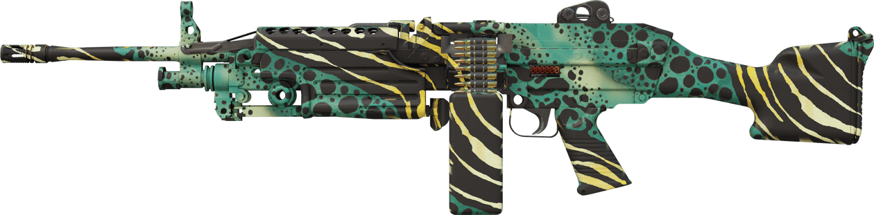 Preview image 1 of StatTrak™ M249 | Emerald Poison Dart (ใหม่จากโรงงาน)
