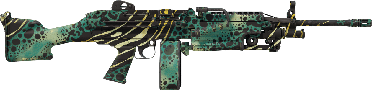 Preview image 2 of StatTrak™ M249 | Emerald Poison Dart (ผ่านการทดสอบภาคสนาม)