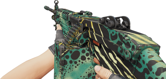 Preview image 3 of StatTrak™ M249 | Emerald Poison Dart (ผ่านการทดสอบภาคสนาม)