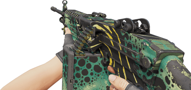 Preview image 3 of StatTrak™ M249 | Emerald Poison Dart (มีรอยถลอกอย่างมาก)