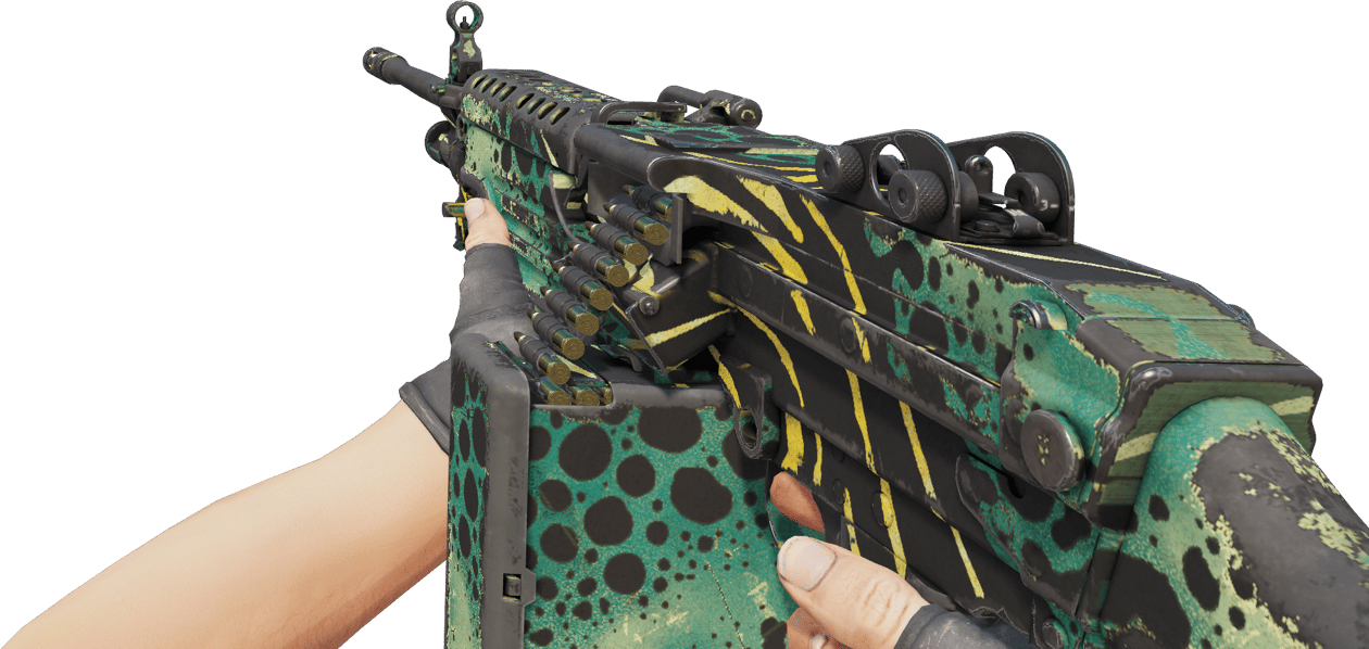Preview image 3 of StatTrak™ M249 | Emerald Poison Dart (มีรอยถลอกอย่างมาก)