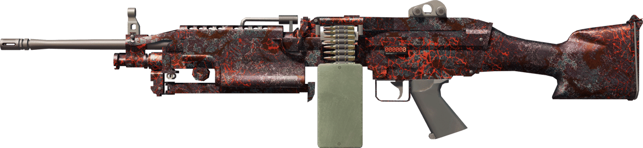 Preview image 1 of StatTrak™ M249 | Magma (Très peu usée)