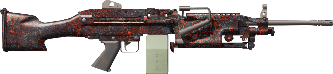 Preview image 2 of StatTrak™ M249 | 岩漿 (重度磨損)