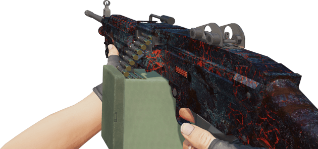 Preview image 3 of StatTrak™ M249 | 岩漿 (重度磨損)