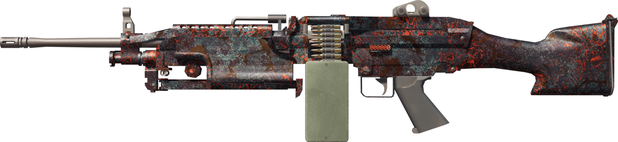 Preview image 1 of StatTrak™ M249 | 岩漿 (重度磨損)