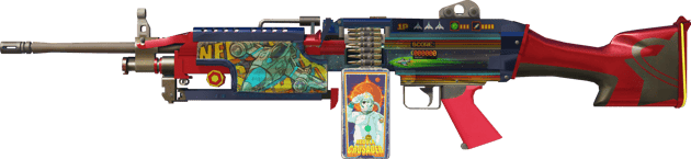 StatTrak™ M249 | Nebula Crusader (มีรอยถลอกเล็กน้อย)