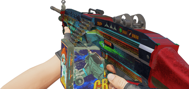 Preview image 3 of StatTrak™ M249 | Nebula Crusader (Well-Worn)