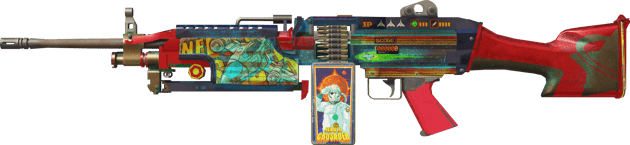 StatTrak™ M249 | Nebula Crusader (Well-Worn)