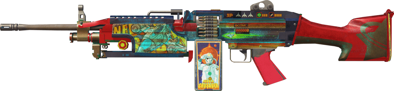 Preview image 1 of StatTrak™ M249 | Kosmiczny krzyżowiec (mocne zużycie)