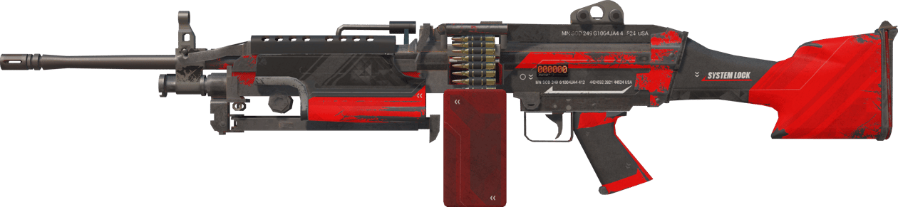 Preview image 1 of StatTrak™ M249 | Lukitus (Reissussa rähjääntynyt)