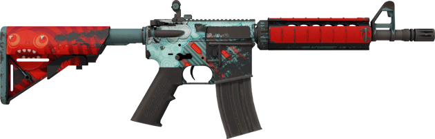 Preview image 2 of StatTrak™ M4A4 | 弹雨 (久经沙场)