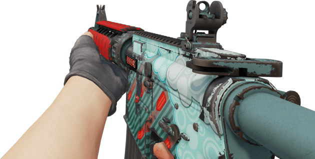 Preview image 3 of StatTrak™ M4A4 | 弹雨 (久经沙场)