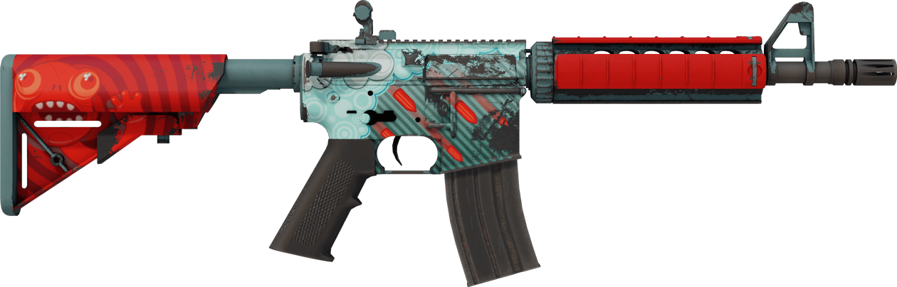 Preview image 2 of StatTrak™ M4A4 | Bullet Rain (新品同様)
