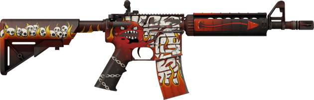 Preview image 2 of StatTrak™ M4A4 | Hellfire (FN - Mới cứng)