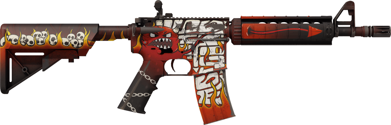 Preview image 2 of StatTrak™ M4A4 | Hellfire (Factory New)