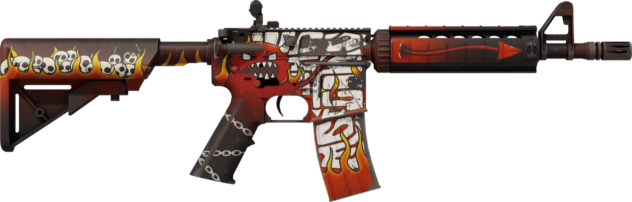 Preview image 2 of StatTrak™ M4A4 | Ogień piekielny (lekkie zużycie)