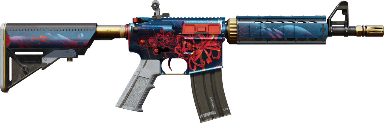 Preview image 2 of StatTrak™ M4A4 | Spider Lily (Com Pouco Uso)