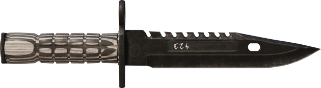 ★ StatTrak™ Baïonnette M9 | Noir stratifié (Usée)