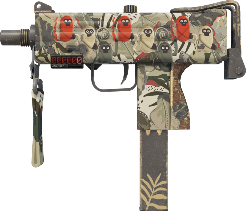 Preview image 1 of StatTrak™ MAC-10 | Monkeyflage (Factory New)