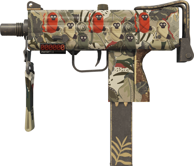Preview image 1 of StatTrak™ MAC-10 | Monkeyflage (MW - Trầy ít)