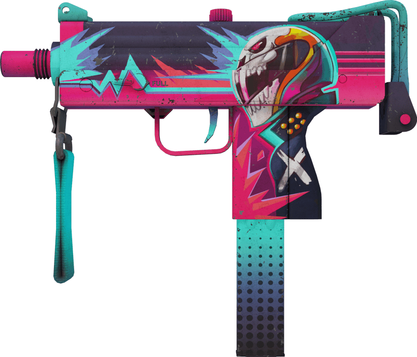 Preview image 1 of MAC-10 (StatTrak™) | Neon Rider (WW - Khá mòn)