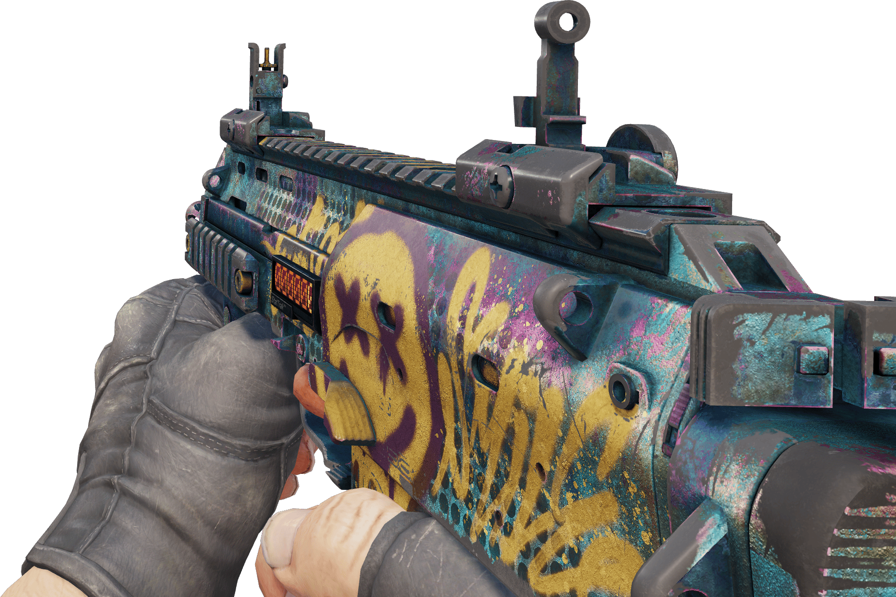 Preview image 3 of StatTrak™ MP7 | Just Smile (Battle-Scarred)