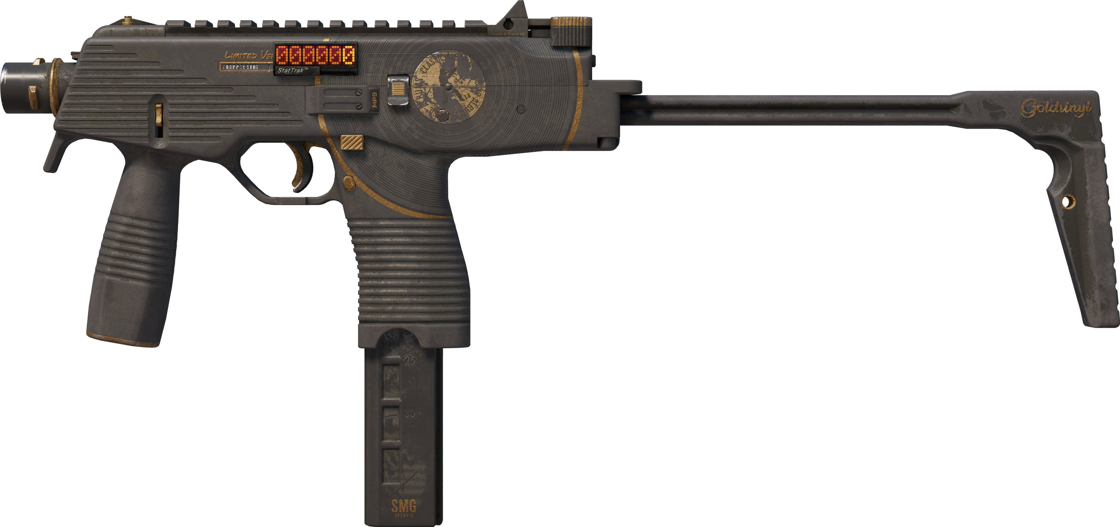 Preview image 1 of StatTrak™ MP9 | Broken Record (Battle-Scarred)