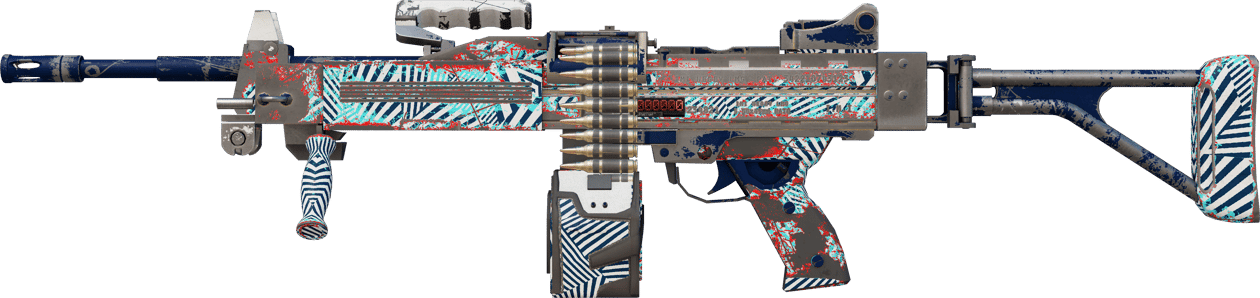 Preview image 1 of StatTrak™ Negev | Dazzle (ถลอกปอกเปิกจากการรบ)