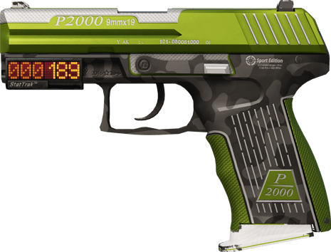 StatTrak™ P2000 | 草皮 (略有磨损)