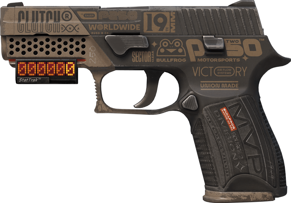 Preview image 1 of P250 StatTrak™ | Bullfrog (Bastante desgastado)