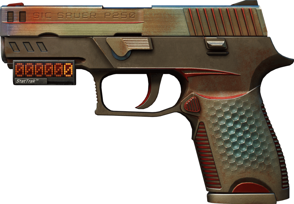 Preview image 1 of StatTrak™ P250 | Cyber Shell (戦いで傷ついた)